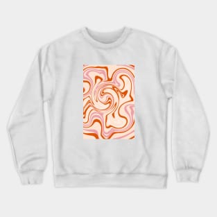 Retro Liquid Swirl Abstract Pattern. Hippie trippy swirl 70s. Crewneck Sweatshirt